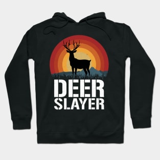 Vintage Sunset Deer Slayer Hunter Hoodie